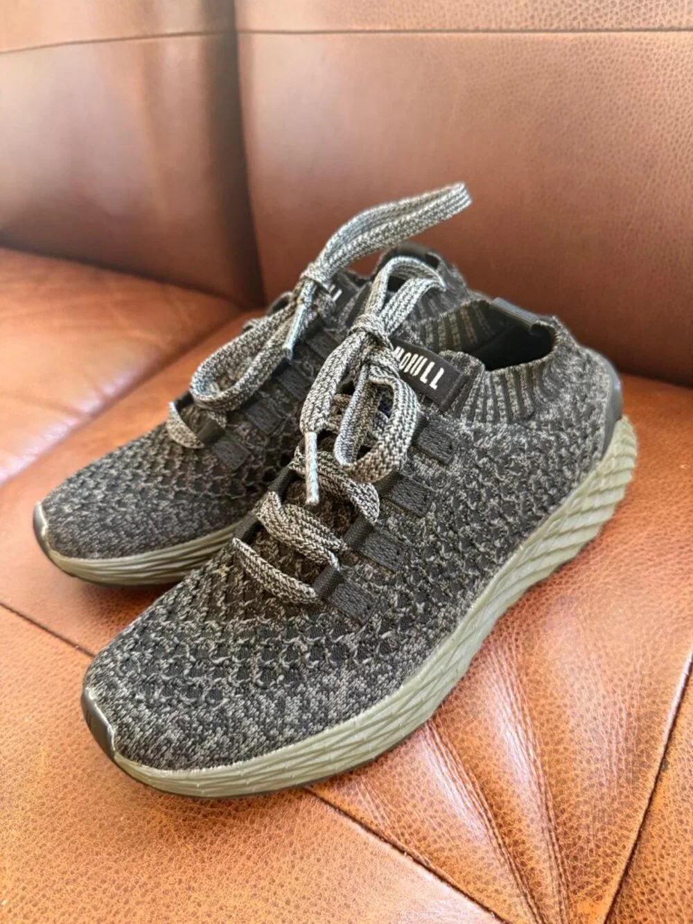 NOBULL Black Knit Slip-On Athletic Sneakers with Gray Laces (Men’s/Women’s)